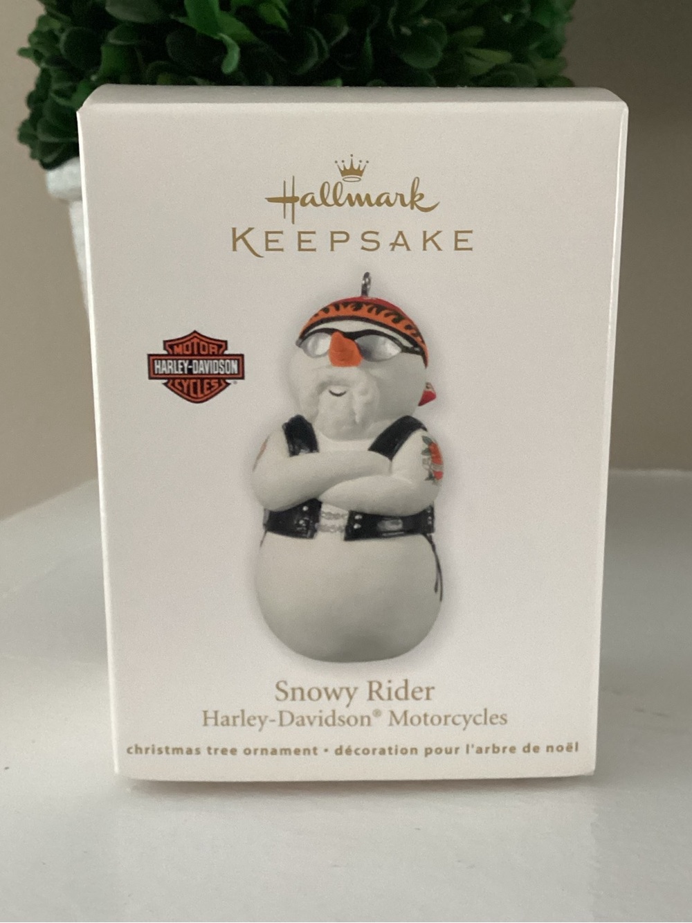 Hallmark Keepsake Snowy Rider Harley-Davidson Motorcycles Christmas Ornament